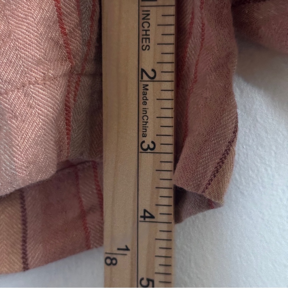 Madewell Clean Pull-On Shorts in Herringbone Stripe Linen Blend Size XXS - Picture 7 of 8